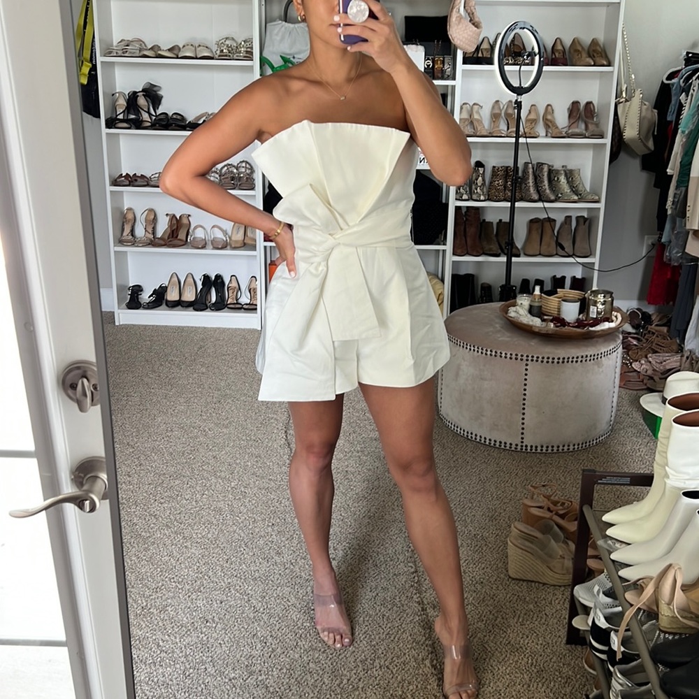 Pearl/ ivory romper - worn once!